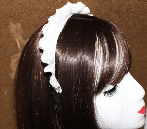 Women's Maid Cosplay Hair Hoop Gothic Headband white in Kuwait