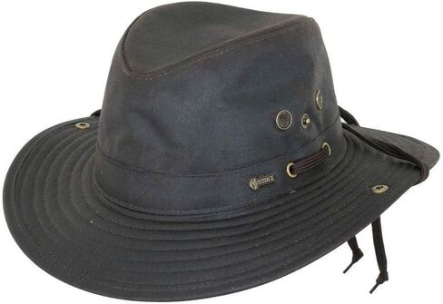 قبعة نسائية من Outback Trading Company 1497 River Guide بعامل حماية من الأشعة فوق البنفسجية 50 مقاومة للماء ومسامية للاستخدام الخارجي من القطن الزيتي in Kuwait