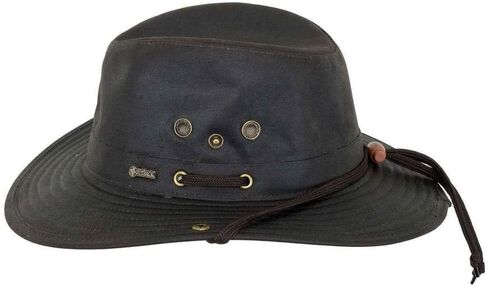 قبعة نسائية من Outback Trading Company 1497 River Guide بعامل حماية من الأشعة فوق البنفسجية 50 مقاومة للماء ومسامية للاستخدام الخارجي من القطن الزيتي in Kuwait