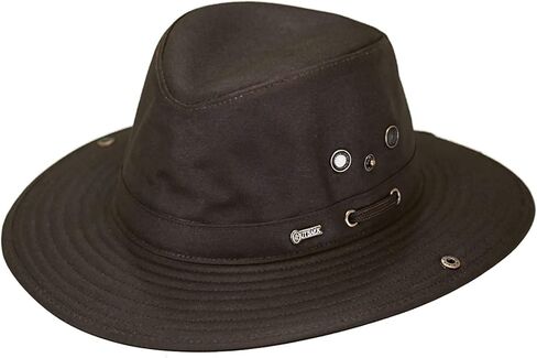 قبعة نسائية من Outback Trading Company 1497 River Guide بعامل حماية من الأشعة فوق البنفسجية 50 مقاومة للماء ومسامية للاستخدام الخارجي من القطن الزيتي in Kuwait