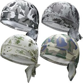 WHAMZ33 W Doo Rags for Men, Head Wraps Dew Rags Bandana Beanie for Cycling Motorcycle
