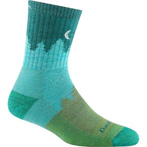 Darn Tough Women's Treeline Micro Crew Midweight with Cushion Hiking Sock (Style 1971) - Aqua, Medium in Saudi Arabia