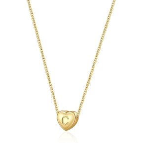 Monily Initial Heart Necklace for Girl Tiny Dainty Gold Plated Letters Heart Choker Necklaces for Women Gifts for Girls in Saudi Arabia
