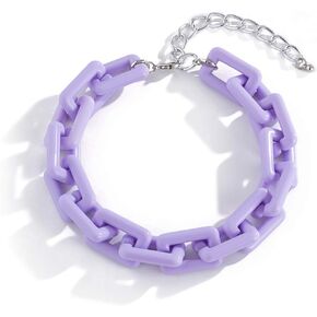 Colorful Chunky Resin Link Chain Necklaces Candy Color Acrylic Choker Dainty Lightweight Thick Punk Indie Y2k Paperclip Collar for Women Girls Jewelry in Saudi Arabia