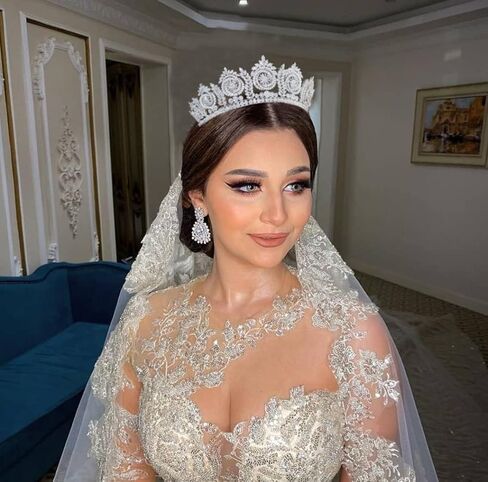 Jorsnovs العروس التيجان عيد ميلاد التيجان الزفاف إكسسوارات الشعر كامل الزركون عقال تشيكوسلوفاكيا حفلة موسيقية الشعر مجوهرات للنساء in Kuwait