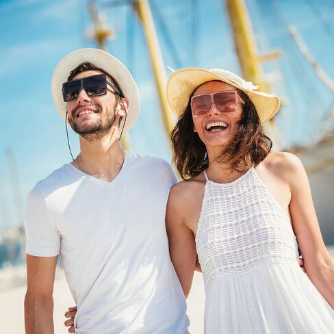 نظارات شمسية مربعة كبيرة الحجم من URATOT، نظارات شمسية كبيرة باللون الأسود المسطح، نظارات شمسية عصرية للنساء والرجال in Saudi Arabia