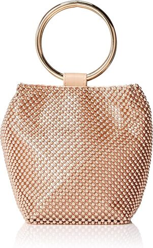 Jessica McClintock Womens Gwen Ball Mesh Ring Wristlet Pouch Clutch in Kuwait