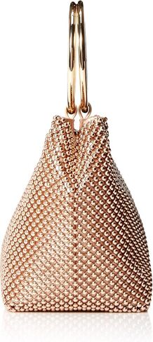 Jessica McClintock Womens Gwen Ball Mesh Ring Wristlet Pouch Clutch in Kuwait
