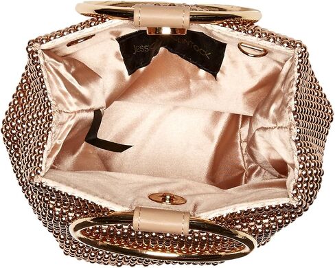 Jessica McClintock Womens Gwen Ball Mesh Ring Wristlet Pouch Clutch in Kuwait