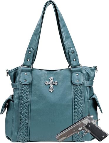 حقائب حمل مخفية من CELELA للنساء حقيبة كبيرة وحقيبة كتف مع حقائب يد متقاطعة على الطراز الغربي in Kuwait