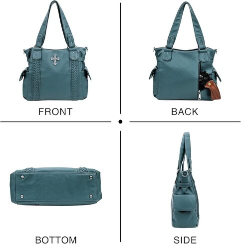 حقائب حمل مخفية من CELELA للنساء حقيبة كبيرة وحقيبة كتف مع حقائب يد متقاطعة على الطراز الغربي in Kuwait