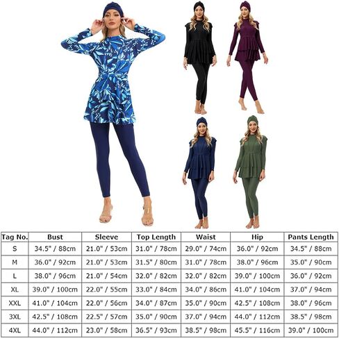 AWIBMK Muslim Swimsuits for Women Ruffled Full Coverage Swimwear Islamic Ladies Beachwear Swimming Burkini Hijab Swim Suit in Saudi Arabia
