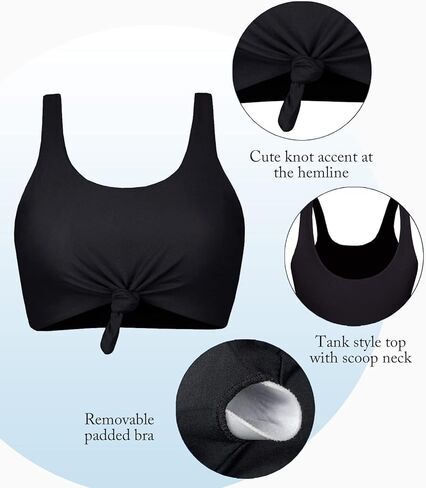 Balasami المرأة مغرفة رابطة عنق عقدة الجبهة المحاصيل الأعلى عالية الخصر أسفل مطبوعة رياضي Tankini ملابس السباحة مجموعة البكيني in Kuwait