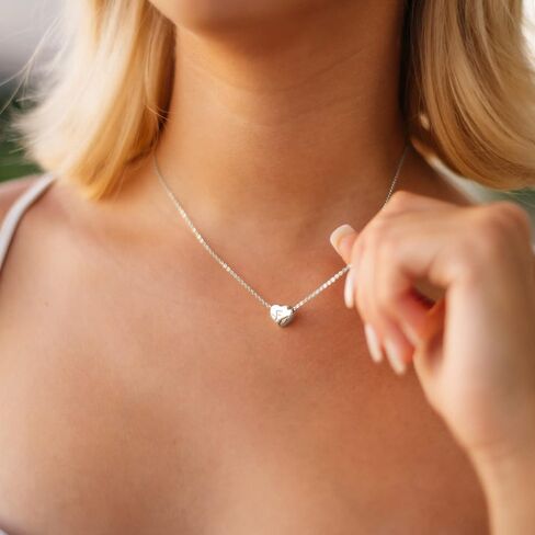 Monily Initial Heart Necklace for Girl Tiny Dainty Gold Plated Letters Heart Choker Necklaces for Women Gifts for Girls in Saudi Arabia