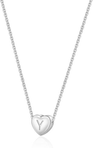 Monily Initial Heart Necklace for Girl Tiny Dainty Gold Plated Letters Heart Choker Necklaces for Women Gifts for Girls in Saudi Arabia