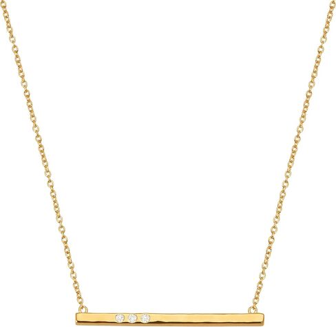 Silpada 'Dotted Line' Pendant Necklace with Crystals in Gold-Plated Sterling Silver, 18" + 2" in Kuwait