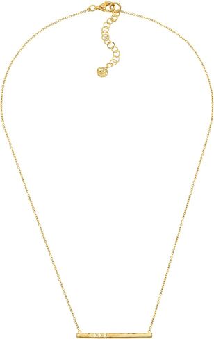 Silpada 'Dotted Line' Pendant Necklace with Crystals in Gold-Plated Sterling Silver, 18" + 2" in Kuwait