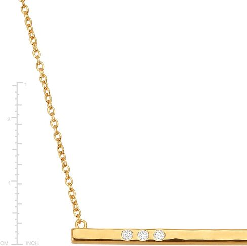 Silpada 'Dotted Line' Pendant Necklace with Crystals in Gold-Plated Sterling Silver, 18" + 2" in Kuwait