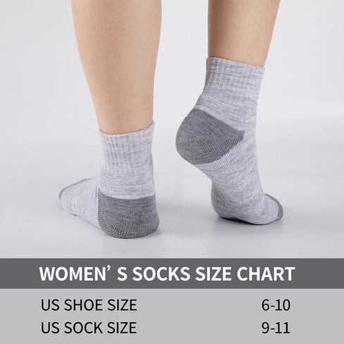 جوارب eallco النسائية للكاحل للجري ربع جوارب رياضية رياضية مبطنة 6 أزواج in Kuwait