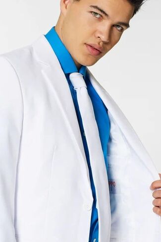 بدلة حفلات البكالوريوس المجنونة ذات الألوان الصلبة للرجال، تتضمن سترة وسروالًا وربطة عنق مطابقة in Kuwait