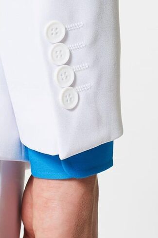 بدلة حفلات البكالوريوس المجنونة ذات الألوان الصلبة للرجال، تتضمن سترة وسروالًا وربطة عنق مطابقة in Kuwait