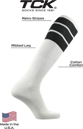 Retro Tube Socks with Stripes for Men & Women - 3 Stripe in Kuwait