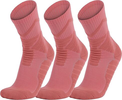 AnsrJ Basketball socks for Men or Women,Elite Athletic Cushion Crew Socks with Arch Compression 3-Pack in Kuwait