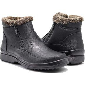 Enzo Romeo RU2N Men's Winter Cold Weather Snow Boots with Fur Fleece Lining Slip On Shoes in Kuwait