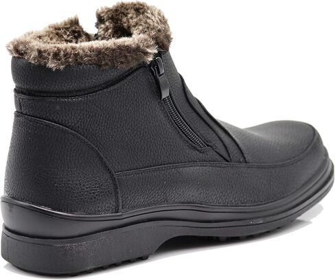 Enzo Romeo RU2N Men's Winter Cold Weather Snow Boots with Fur Fleece Lining Slip On Shoes in Saudi Arabia