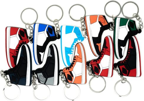 4Hrse - Retro Shoe Rubber Sneaker Key chains Birthday Party Favors Fun Gifts Hype Props Celebration Decoration Kids Mystery Goodie Bag Prizes (Random Pack of 10) in Kuwait