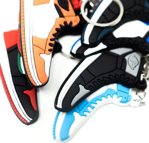 4Hrse - Retro Shoe Rubber Sneaker Key chains Birthday Party Favors Fun Gifts Hype Props Celebration Decoration Kids Mystery Goodie Bag Prizes (Random Pack of 10) in Kuwait