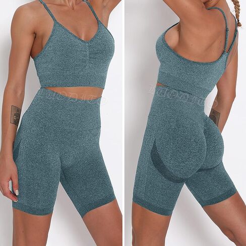 Scrunch Butt Lifting Shorts for Women Workout Gym Smile Contour Seamless Leggings High Waist Ruched Booty Yoga Shorts in Kuwait