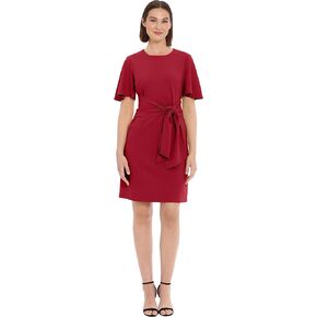 Donna Morgan Women's Tie Front Crepe Dress