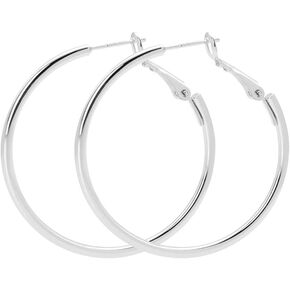 Rugewelry 925 Sterling Silver Hoop Earrings,18K Gold Plated Polished Round Hoop Earrings For Women,Girls' Gifts in Saudi Arabia