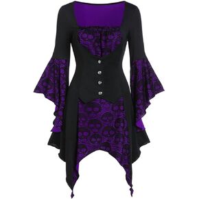 Aivtalk Gothic Steampunk Dresses for Women Victorian Queen Ball Gown Masquerade Dress Party Dresses
