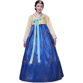 Female Korean Traditional Long Sleeve Classic Hanboks Dress Cosplay Costume Women Palace Korea Wedding Dance Costume