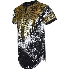 SCREENSHOTBRAND-730 Mens Hipster Hip-Hop Premium Tees - Stylish Longline Side Zipper Fashion T-Shirt in Saudi Arabia