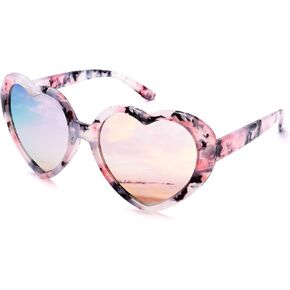 Pro Acme Trendy Heart Sunglasses for Women Oversized Vintage Lovely Sun Glasses Shade Polarized 55MM