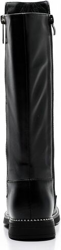 DADAWEN Girls Waterproof Leather Zipper Fur Lined Knee High Winter Riding Boots (Toddler/Little Kid/Big Kid) in Saudi Arabia