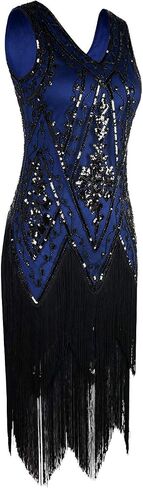 PrettyGuide Women's 1920s Flapper Dress Vintage Swing Fringed Gatsby Roaring 20s Dress in Kuwait