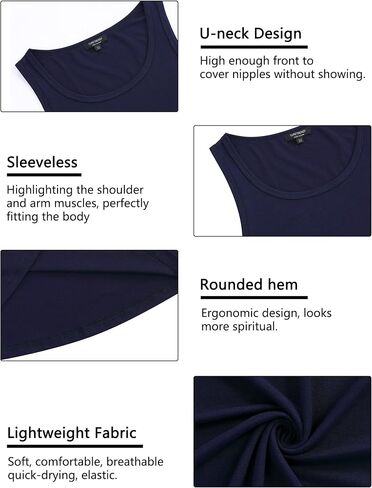 TURETRENDY Men's 3 Pack Tank Tops Workout Shirt Quick Dry Sleeveless Gym Stringer Muscle T-Shirts in Kuwait