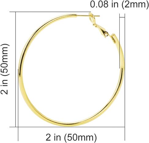 Rugewelry 925 Sterling Silver Hoop Earrings,18K Gold Plated Polished Round Hoop Earrings For Women,Girls' Gifts in Saudi Arabia