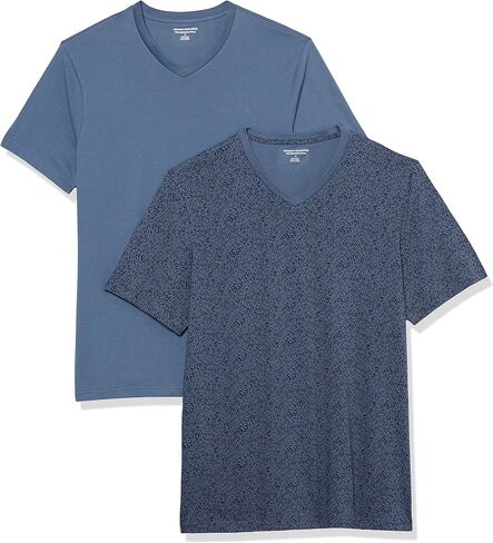 Amazon Essentials Men's Slim-Fit Short-Sleeve V-Neck T-Shirt, Pack of 2 in Saudi Arabia
