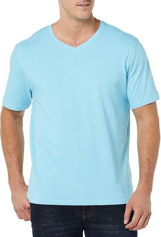 Amazon Essentials Men's Slim-Fit Short-Sleeve V-Neck T-Shirt, Pack of 2 in Saudi Arabia