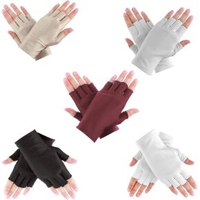 5Pairs Summer Fingerless Gloves Half Finger Sun Protection Gloves Manicure Gloves Summer Outdoor Gloves for Women in Saudi Arabia