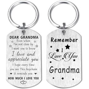 Resdink Remember I Love You Grandma Gifts, Happy Birthday Keychain Gift for My Grandma, Meaningful Grandma Mother's Day Christmas Present for Women Grandmother Gift Ideas in Saudi Arabia