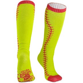 Softball Socks for Women Girls Youth - Athletic Over the Calf & Knee High Socks - Softball Funny Novelty Gifts