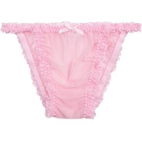 ملابس داخلية بيكيني نسائية شفافة مكشكشة Sissy Tanga Knickers من Satini
