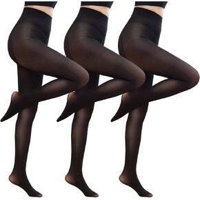 Sofeavo 2 Pairs Black Tights for Women, 80D Womens Black Tights Nude Tights Opaque Footed Tights Pantyhose for Women