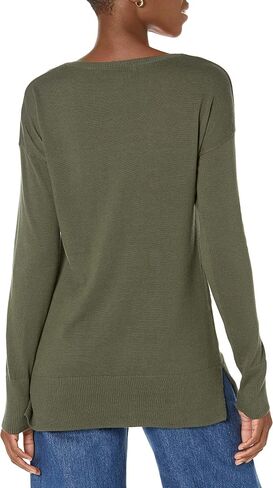 Amazon Essentials Women's Lightweight Long-Sleeve Crew Neck Tunic Sweater (Available in Plus Size) in Kuwait